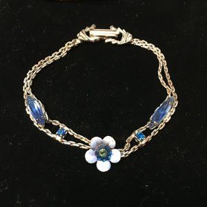 Vintage Sweet Blue Flower Bracelet
